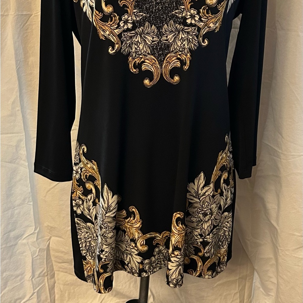 Jockey Black and Gold Floral Tunic